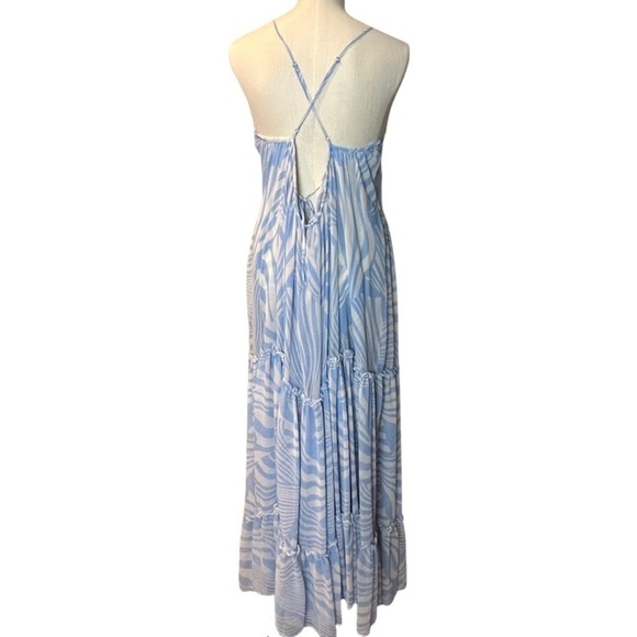 NWT MISA Los Angeles Light Blue Kalita Maxi Dress, size L - Picture 9 of 13